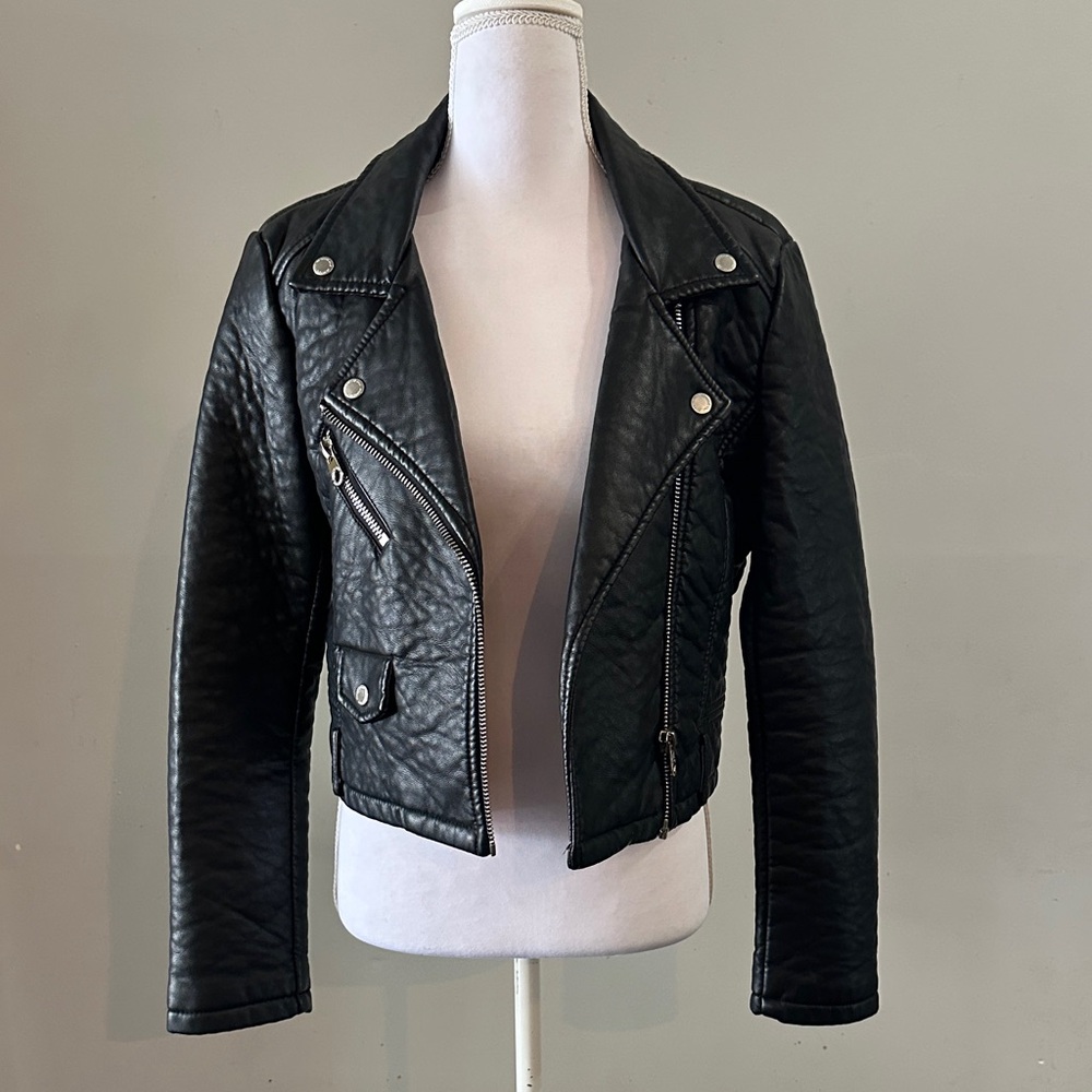 Members Only Black Leather Women's Jacket